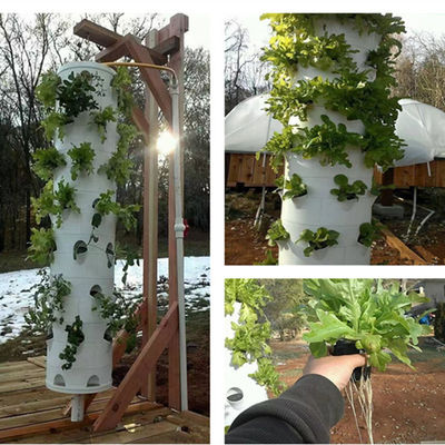 hydroponic greenhouse outdoor indoor garden plant vertical plastic tower growing system tower pot