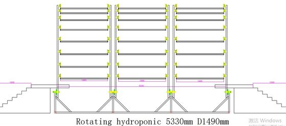 Rolling Hydroponic And Rotating Hydroponic Equipment For Vegetables Growing